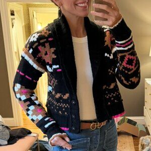 Anthropologie Black Shawl Collar Cardigan
